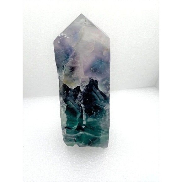 Beautiful Fluorite Point with Raw Edge - Picture 4 of 9